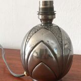 Art Deco pewter lamp by René Delavan