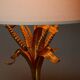 Gold metal table lamp with wheat pattern, mid-20th century.