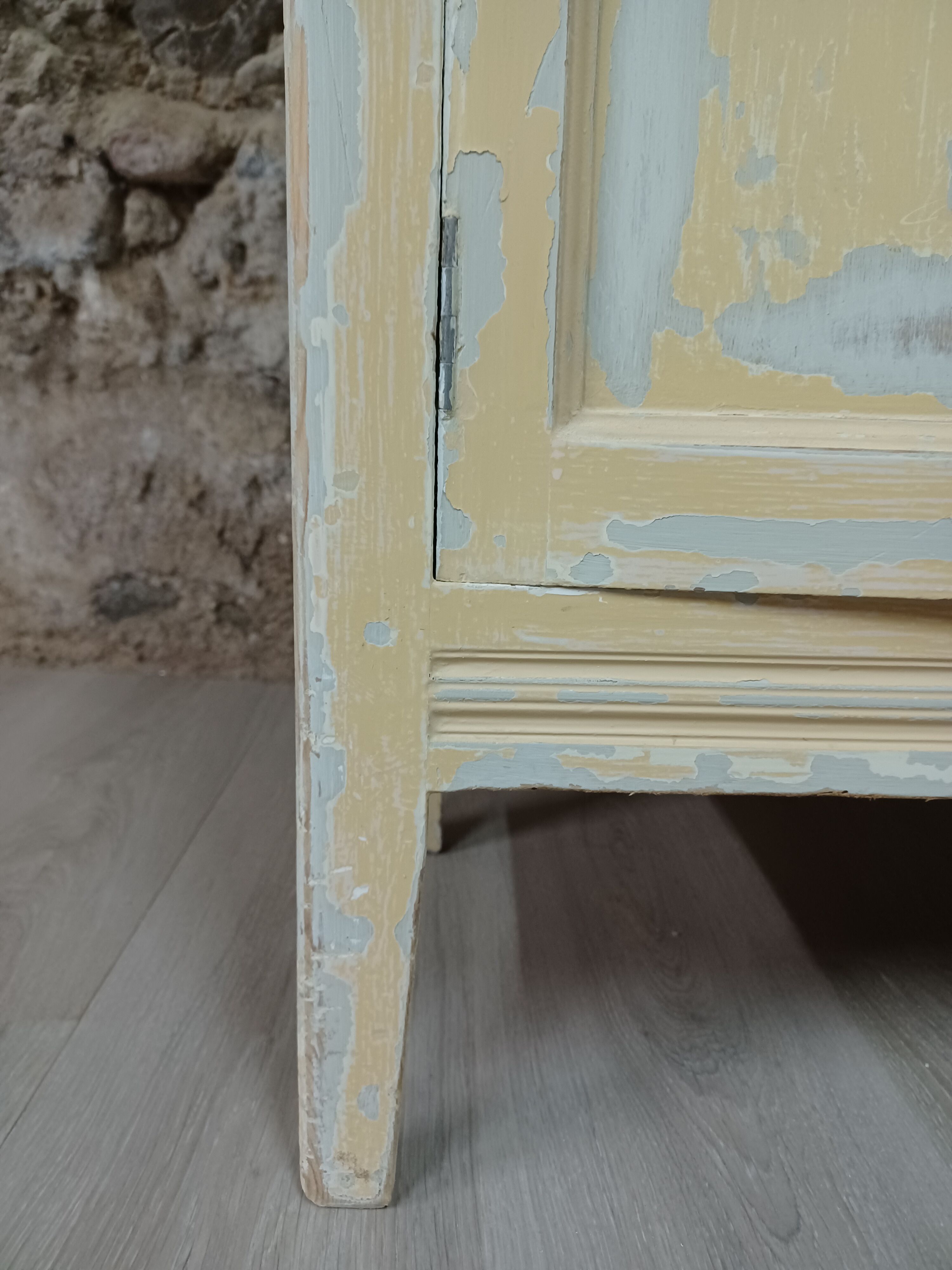 Old patinated Parisian wardrobe