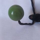 Vintage metal and wooden ball coat rack