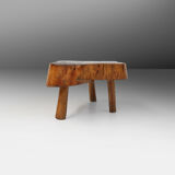 rustic wooden side table
