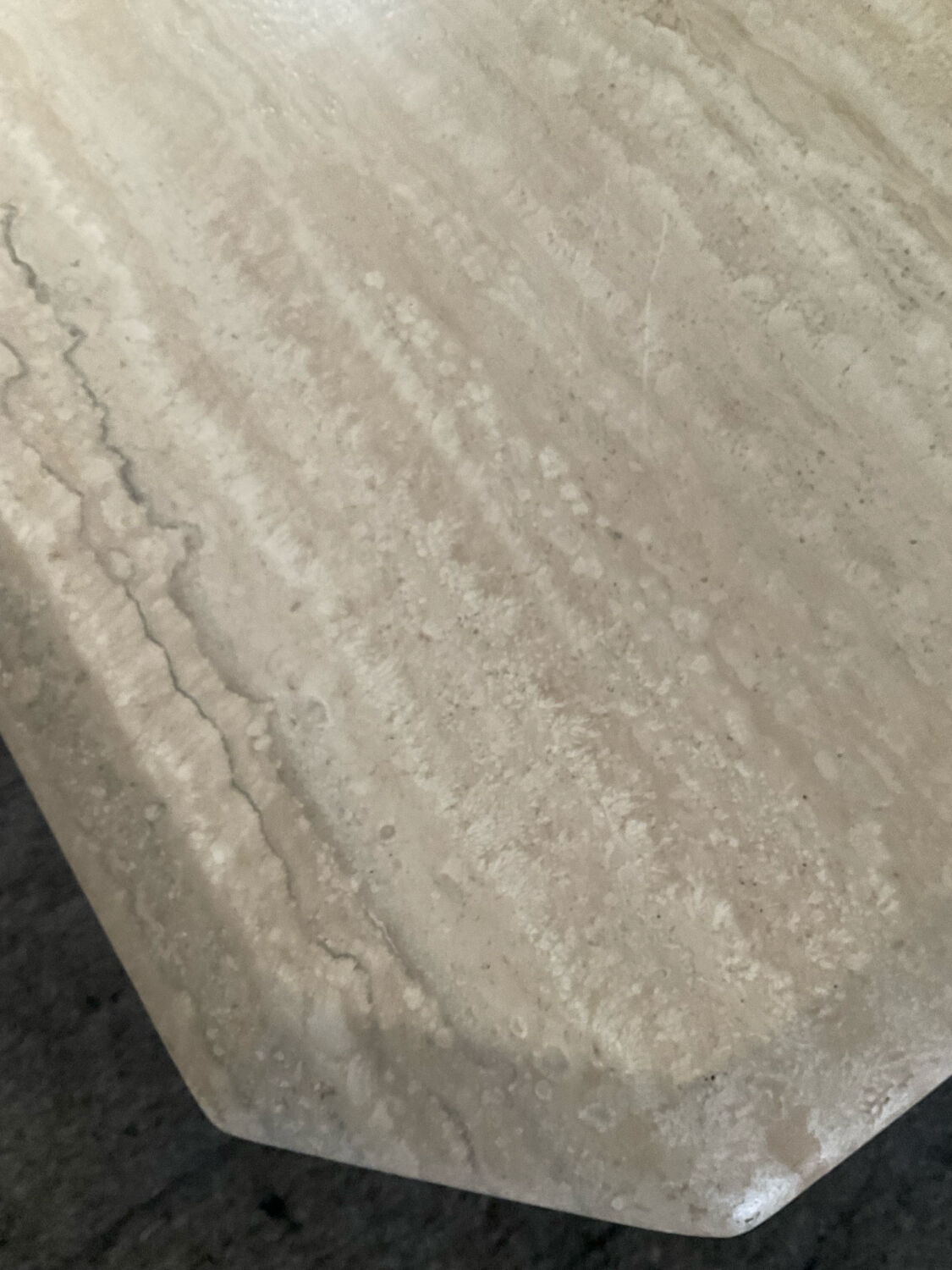 1970s travertine coffee table