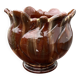 Flamed ceramic planter – in the style of Massier