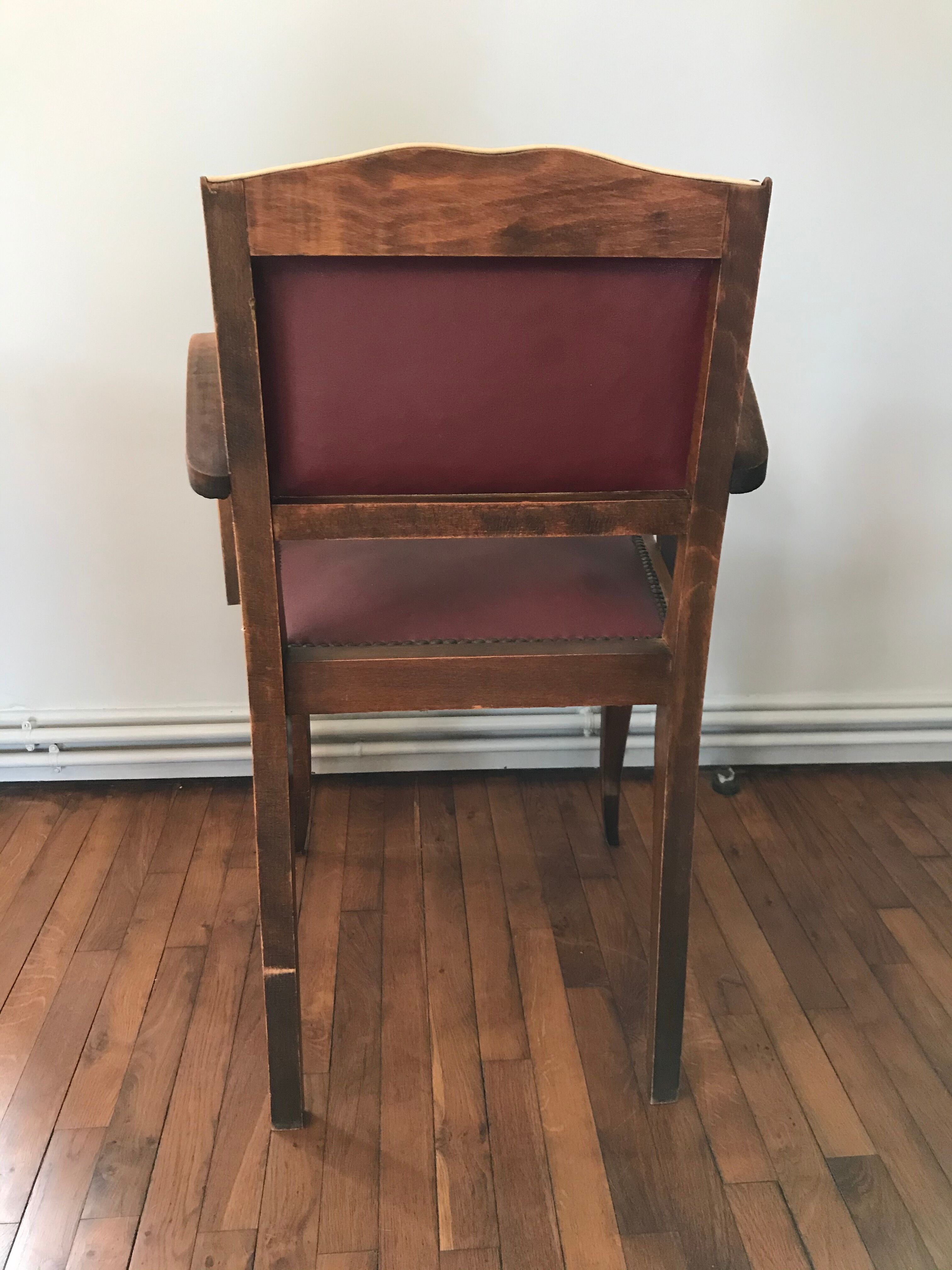 Pair of bridges art deco armchairs