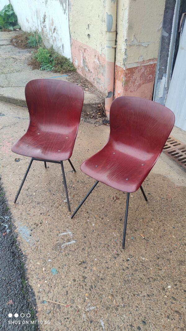Paire de chaises Pagholz Modèle 15074 par Elmar Flottoto en 1956