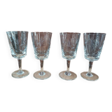 Water glass chiseled wine engraved dpc 082392