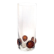 Crystal vase inlaid with button 1970s Height 25 cm
