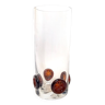 Vase cristal incrusté de bouton Années 70 Hauteur 25 cm