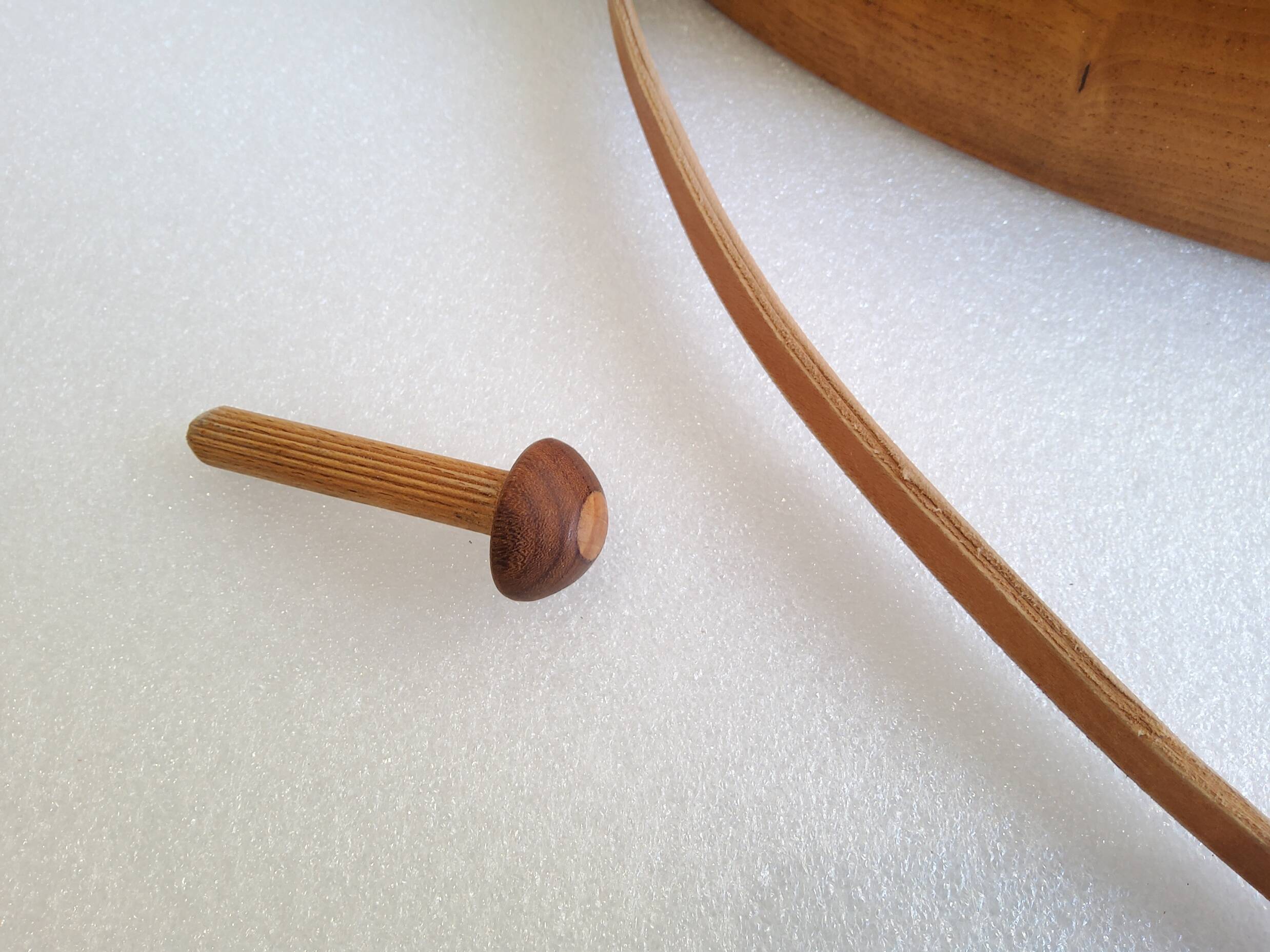 Round teak mirror by Uno and Osten Kristiansson for Luxus Vittsjö, Sweden.