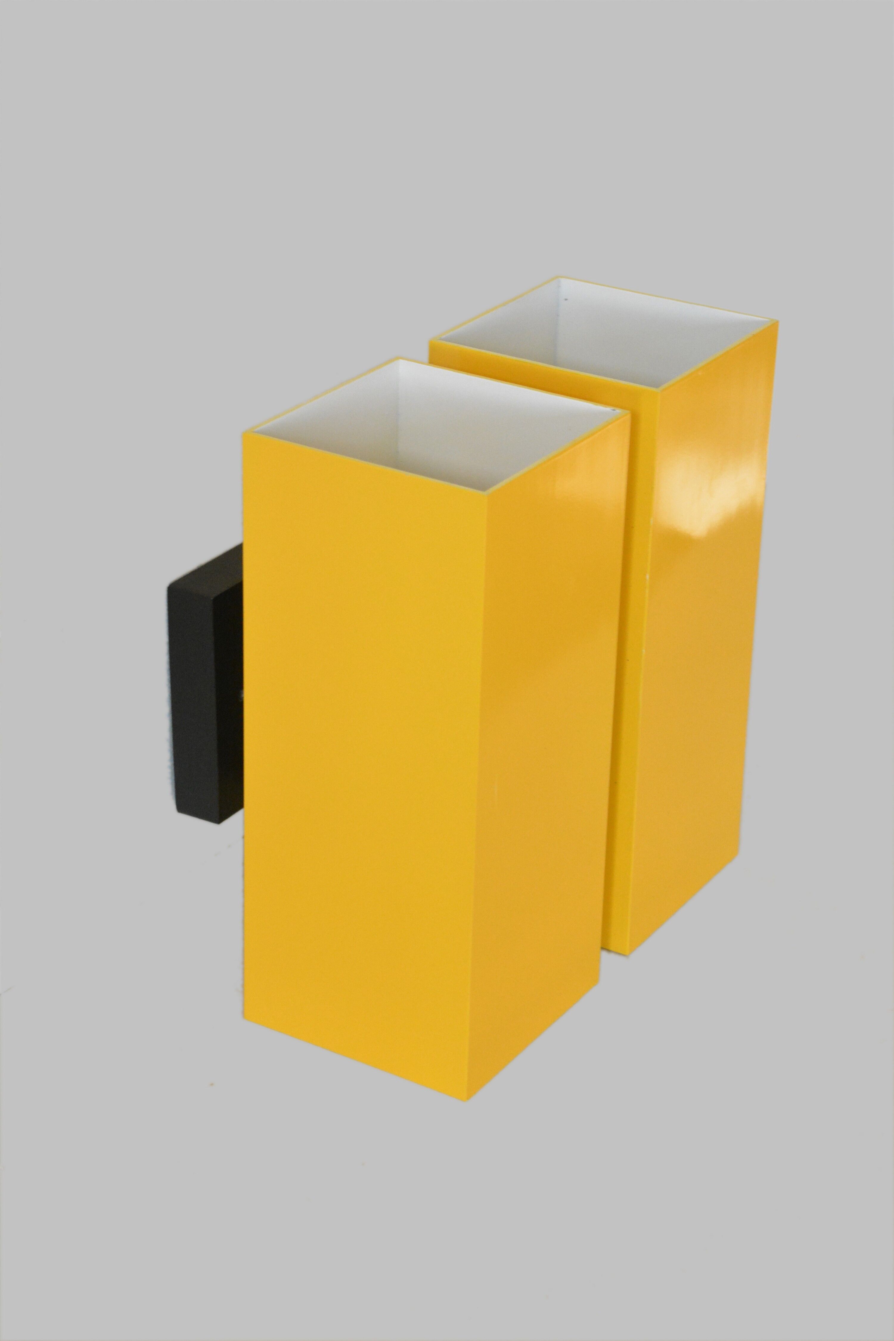 Pair of 60s minimalistic wall lights.