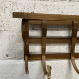 curved wooden coat rack/shelf