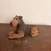 Sculpture Airedale Terrier Par Sandicast Artiste Sandra Brue San Diego 1988