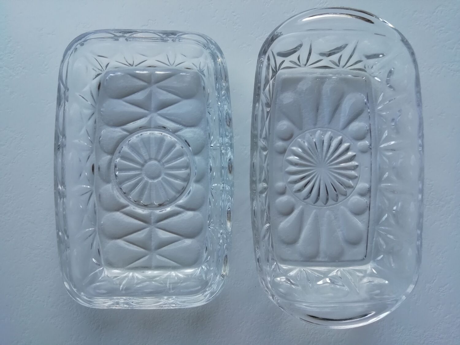 Reims glass butter dish