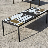 Table basse Roger Capron modèle Ellipses 1955