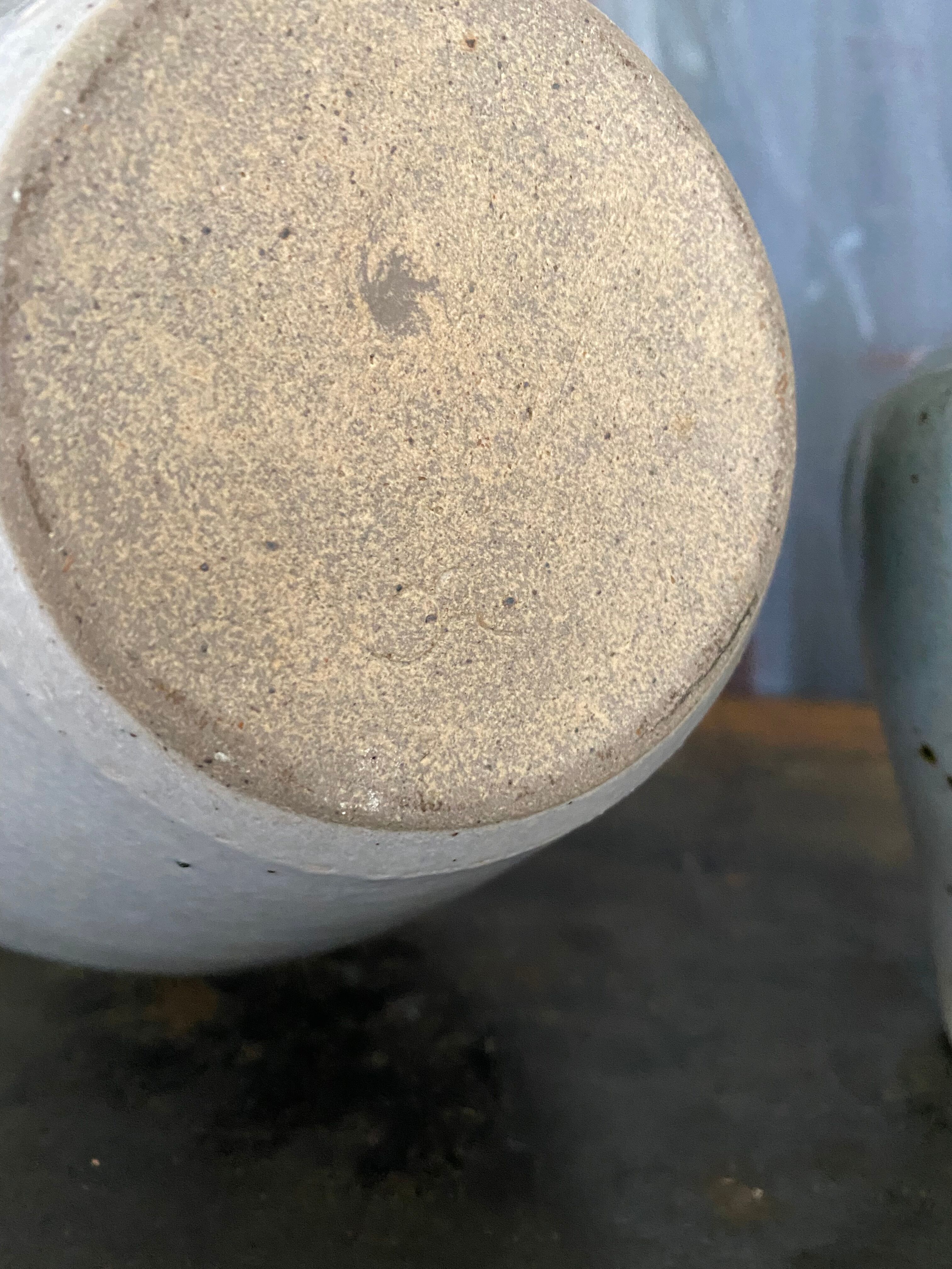 Set de 2 vases grès émaillé signé vintage
