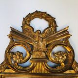 Miroir en bois sculpté doré 52x93cm
