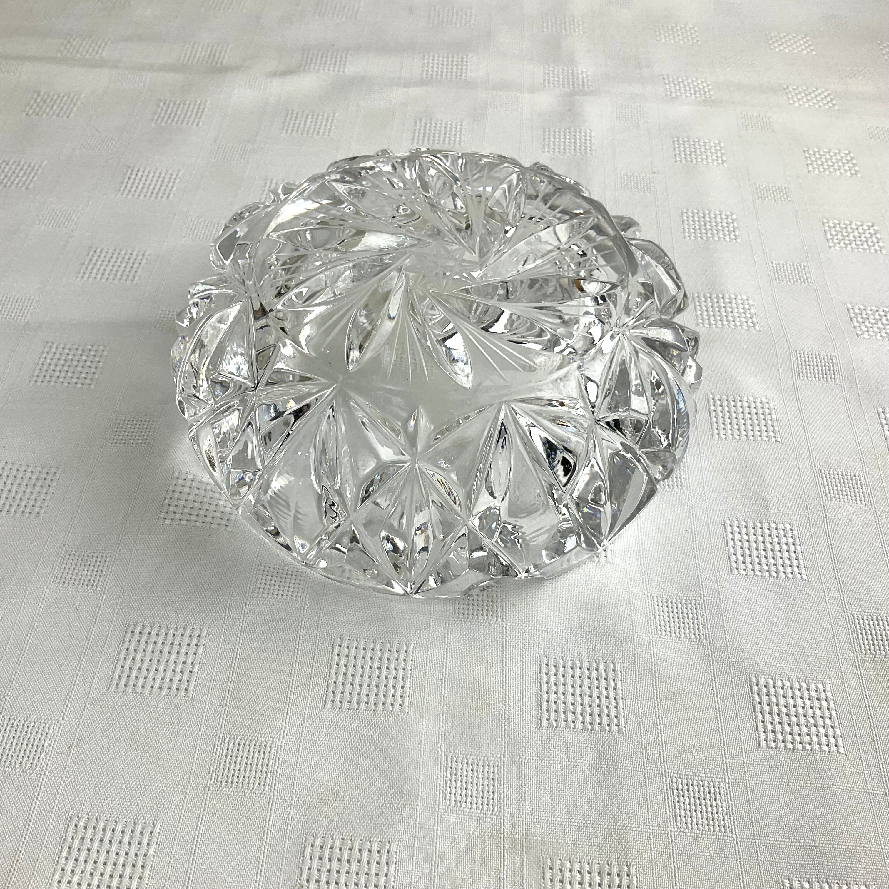 Solid crystal ashtray