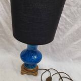 Late 19th century blue porcelain lamp