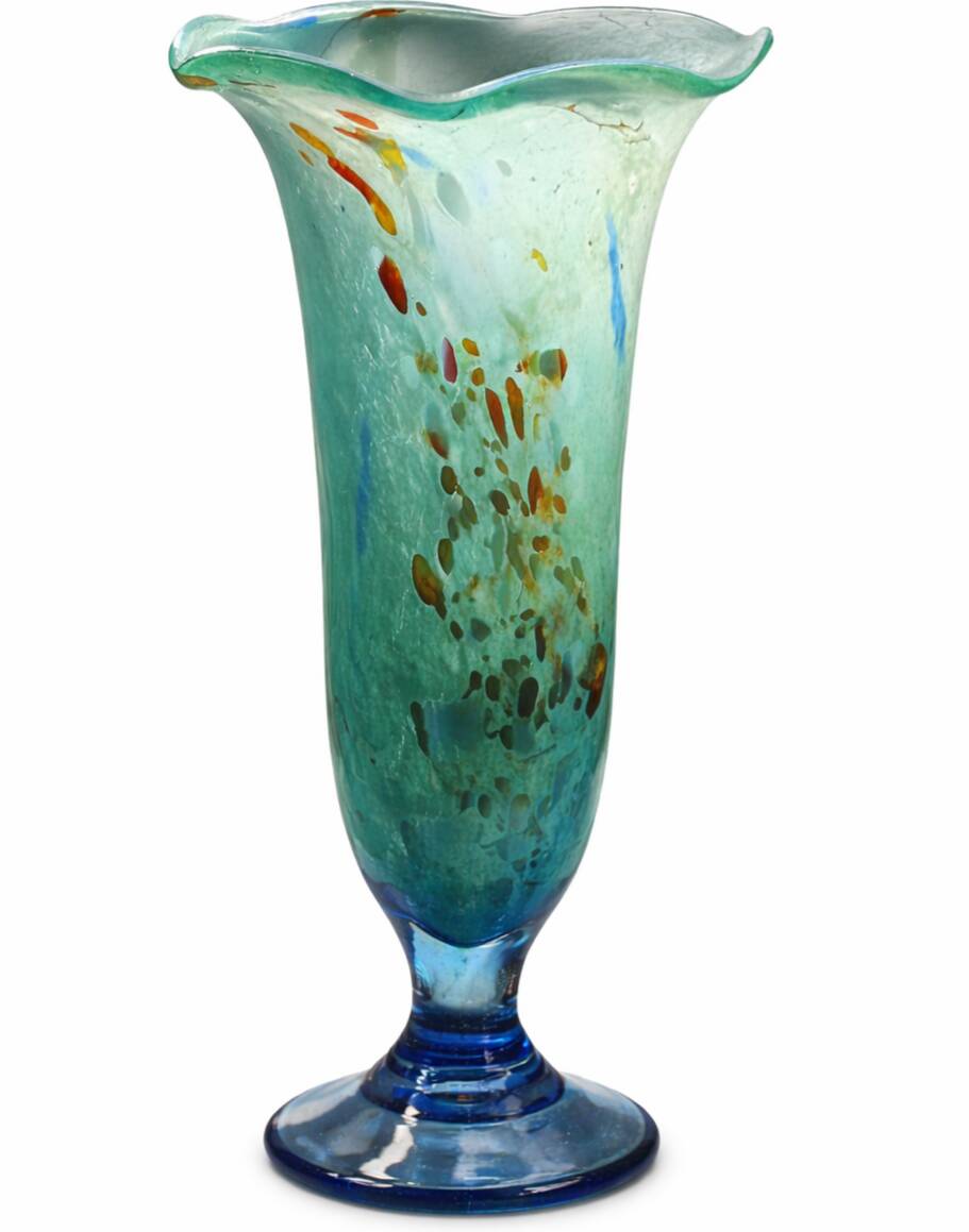 Art glass vase signed Marc Blot, 1990, hand-blown - 28 cm - new