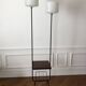 1950s-60s floor lamp with 2 lights - shelf - magazine holder
