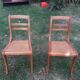 Paire de chaise cannées à barette