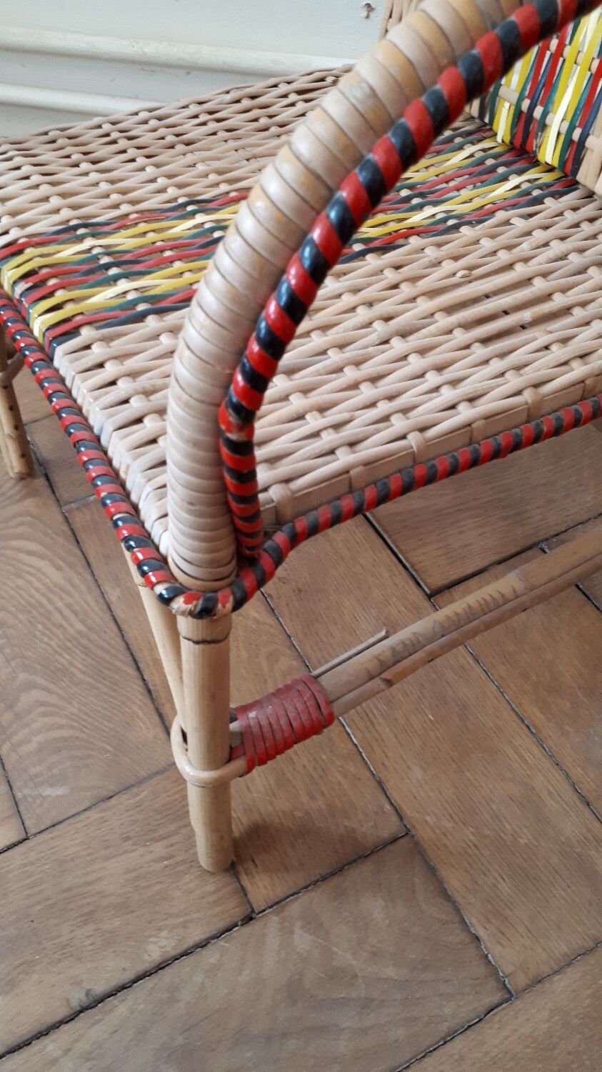 Rattan armchair for children