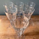 Set of 6 Luminarc France foot glasses