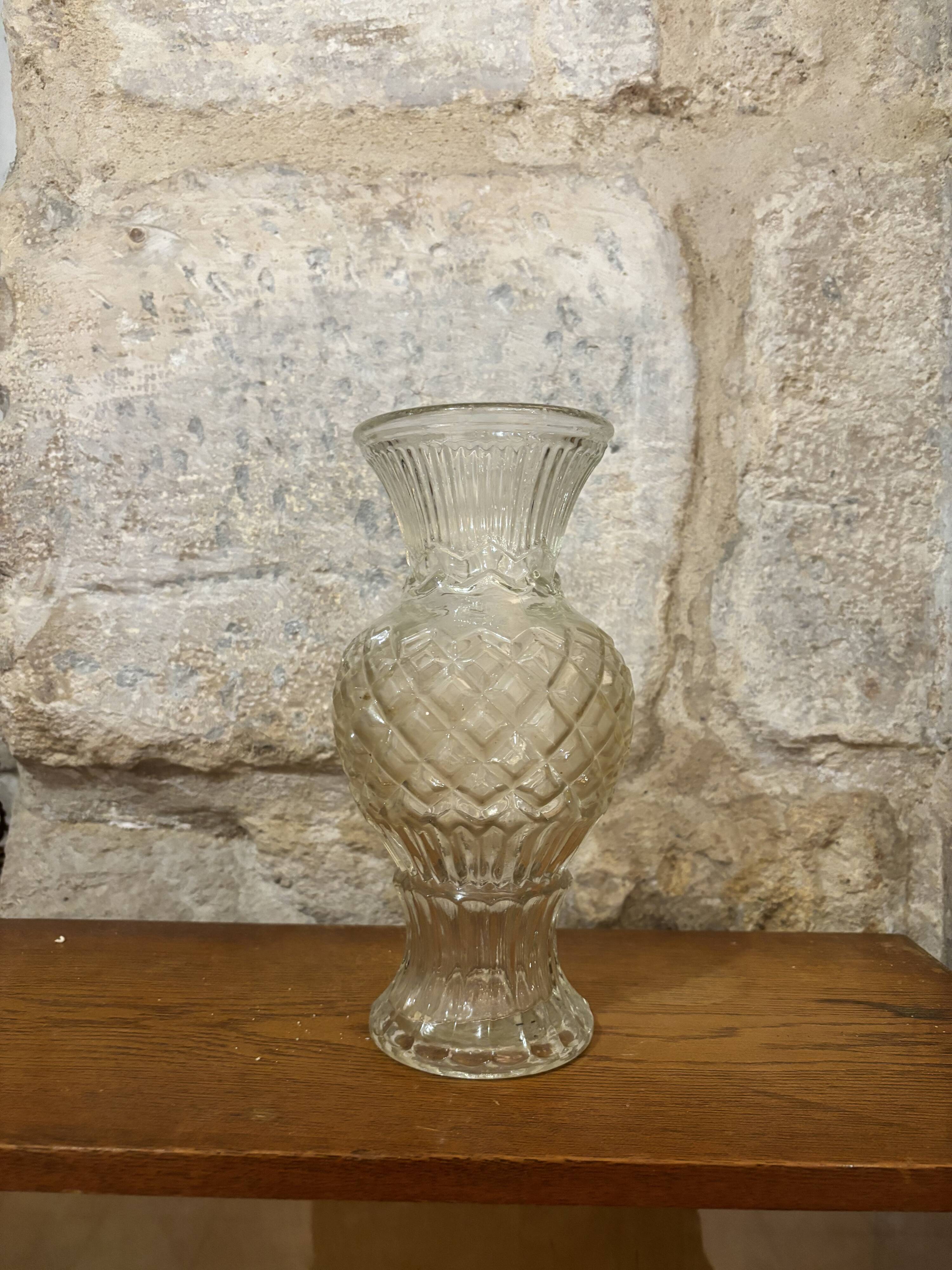 60s glass vase