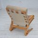 1970s, Norwegian armchair, model "Kengu", beige furniture leather.