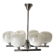 Lustre space age , design italien , chrome et verre