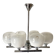 Lustre space age , design italien , chrome et verre