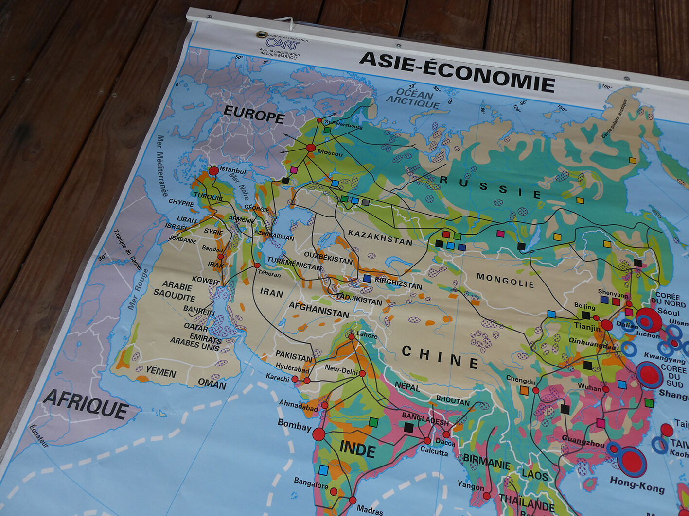 School map poster vintage of Asia Edition MDI
