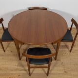 Mid-Century Teak Dining Table & Chairs by Hans Olsen for Frem Røjle.
