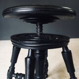 Early 20th Century Black Stained Piano Stool, 1890s