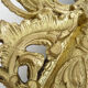 Old wall mirror in wood and gilded stucco, Louis XVI style. XIXth
