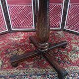 Vintage coffee table, tree-sliced pedestal table