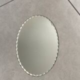 Miroir biseauté ovale à poser