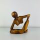 Sculpture thinker in teak, Scandinavian style