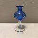 Vase with trumpet-shaped foot, in translucent and blue glass, model Lagune, 1974.