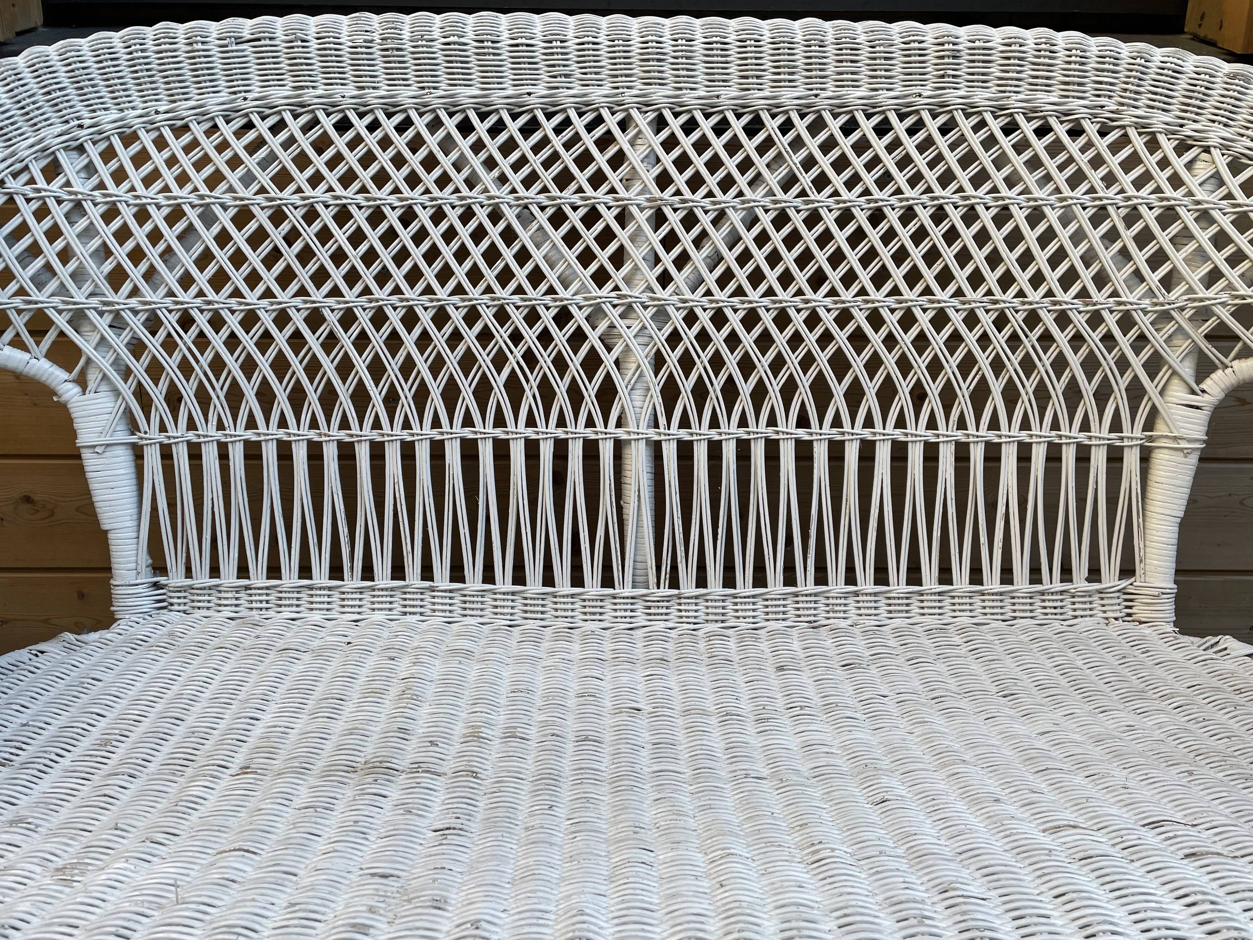 Vintage rattan sofa