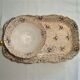 Golden breakfast service tray and cup faience made in italy