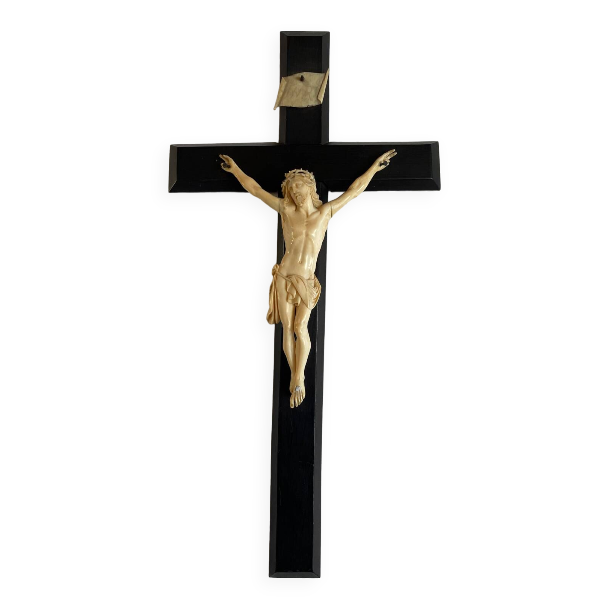 Christ on the cross, ivory and ebony