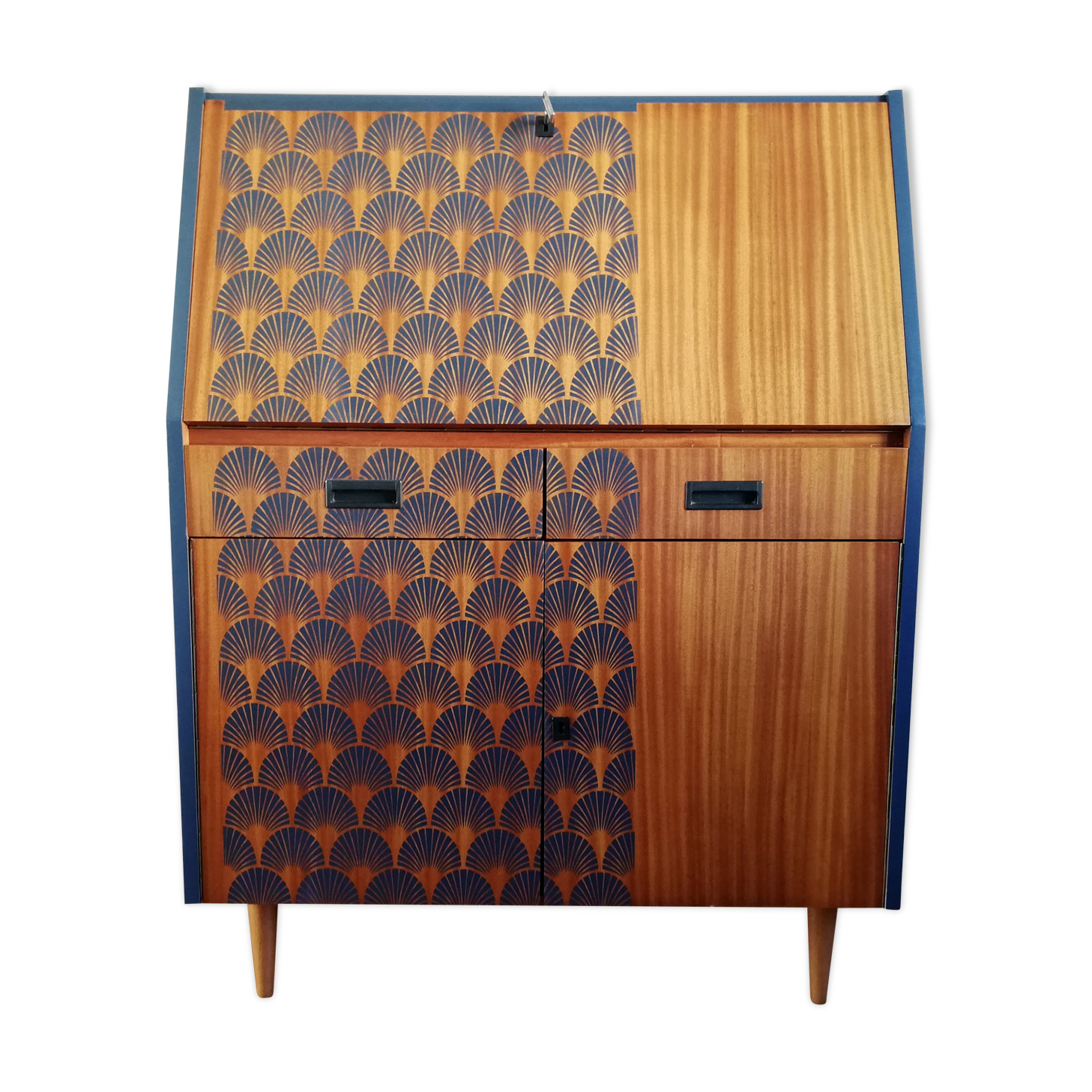 Writing desk 60s blue night