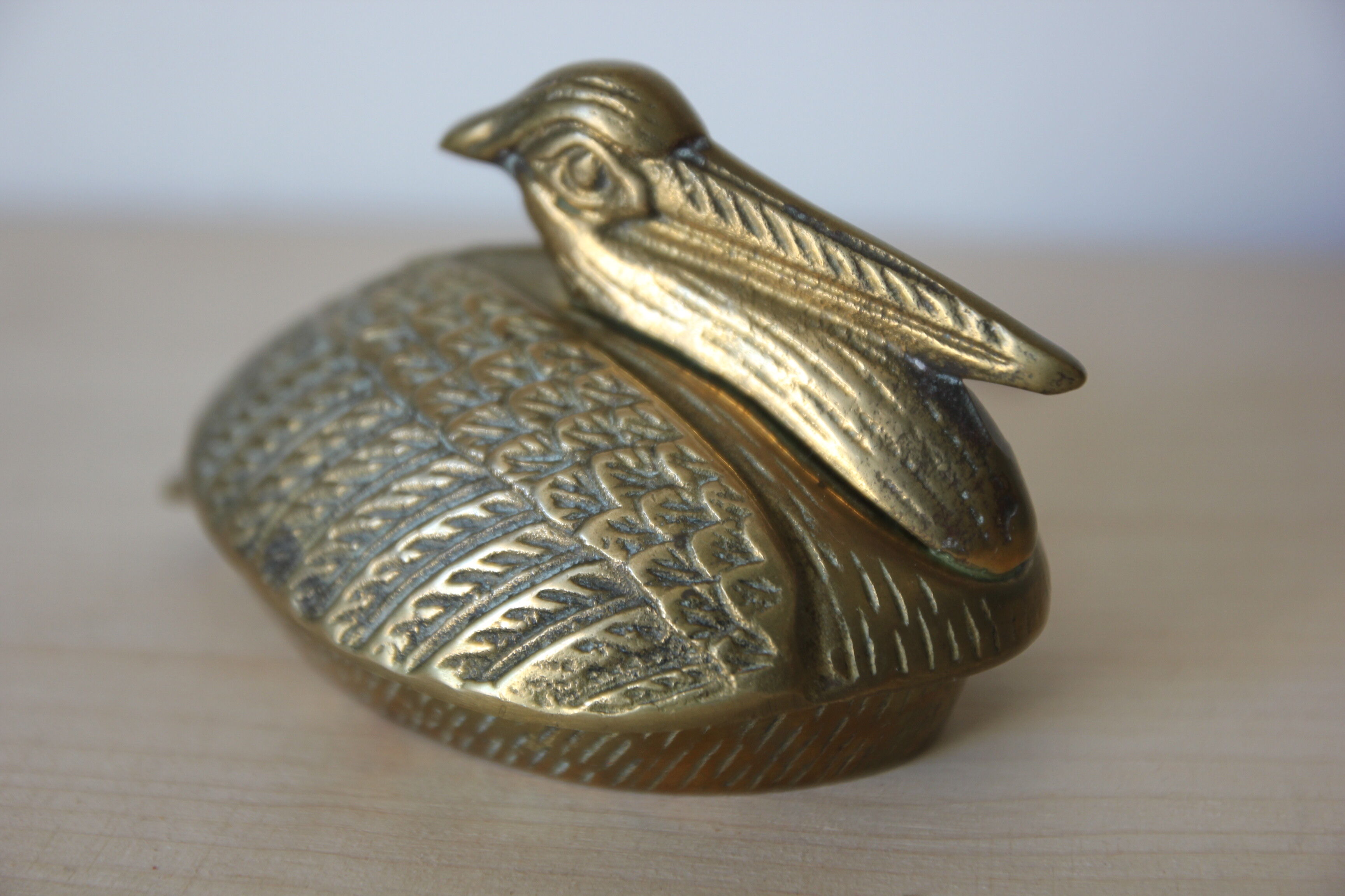 Brass pelican box