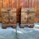 Austrian Art Deco chests in walnut veneer, 1920s, set of 2