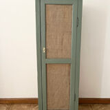 Small green cupboard celadon and jute