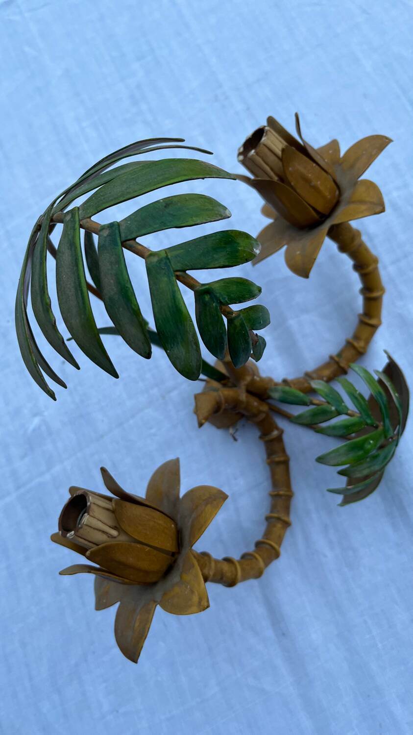 Pair of metal wall lights from the 60s/70s