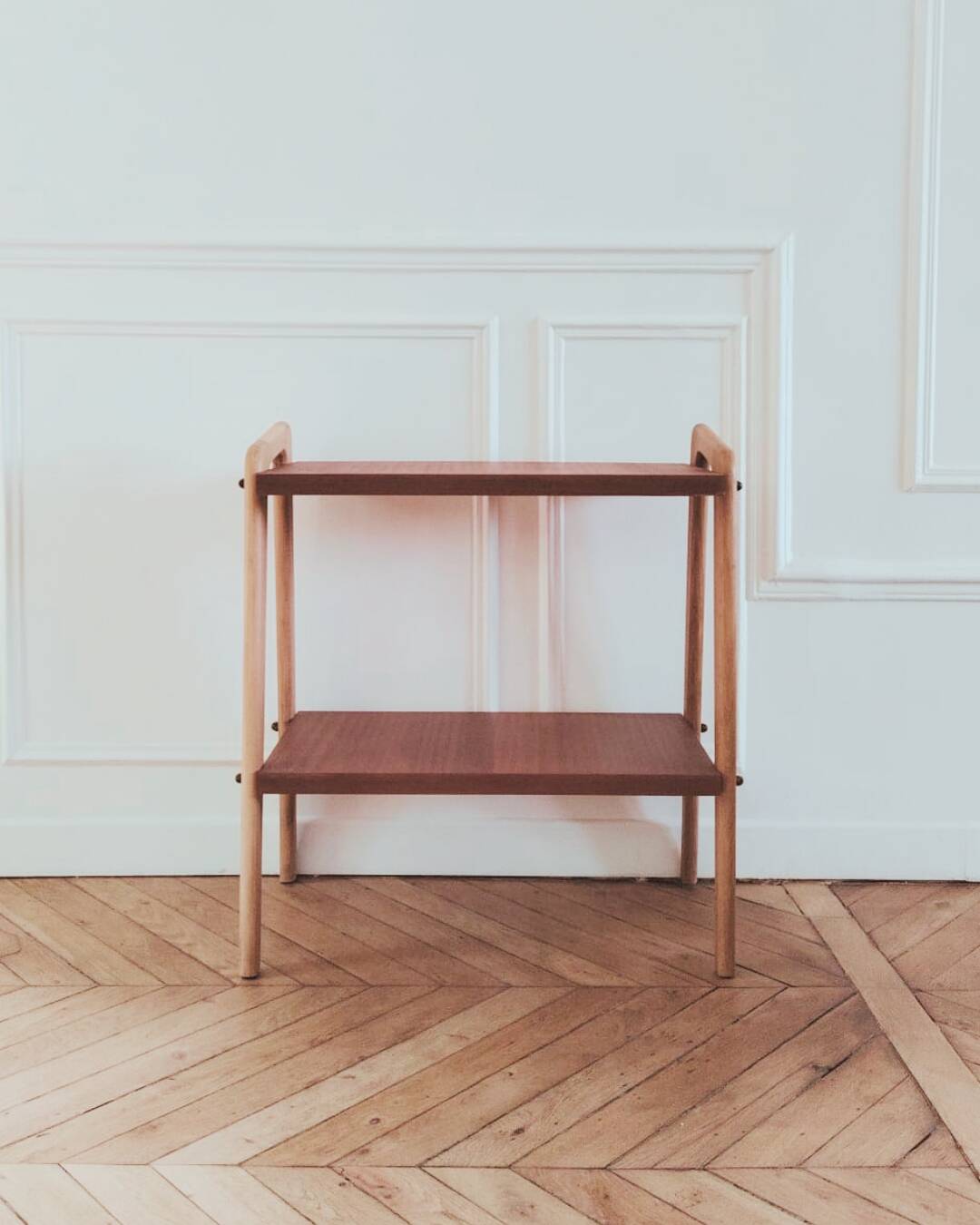 Renovated vintage Scandinavian style modernist shelf, 1960s.