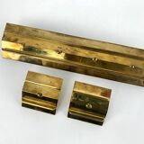 3 Scandinavian brass candlesticks, Pierre Forssell, Skultuna, Sweden, 1960s