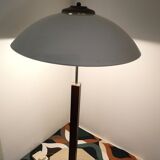 Teak and travertine desk lamp